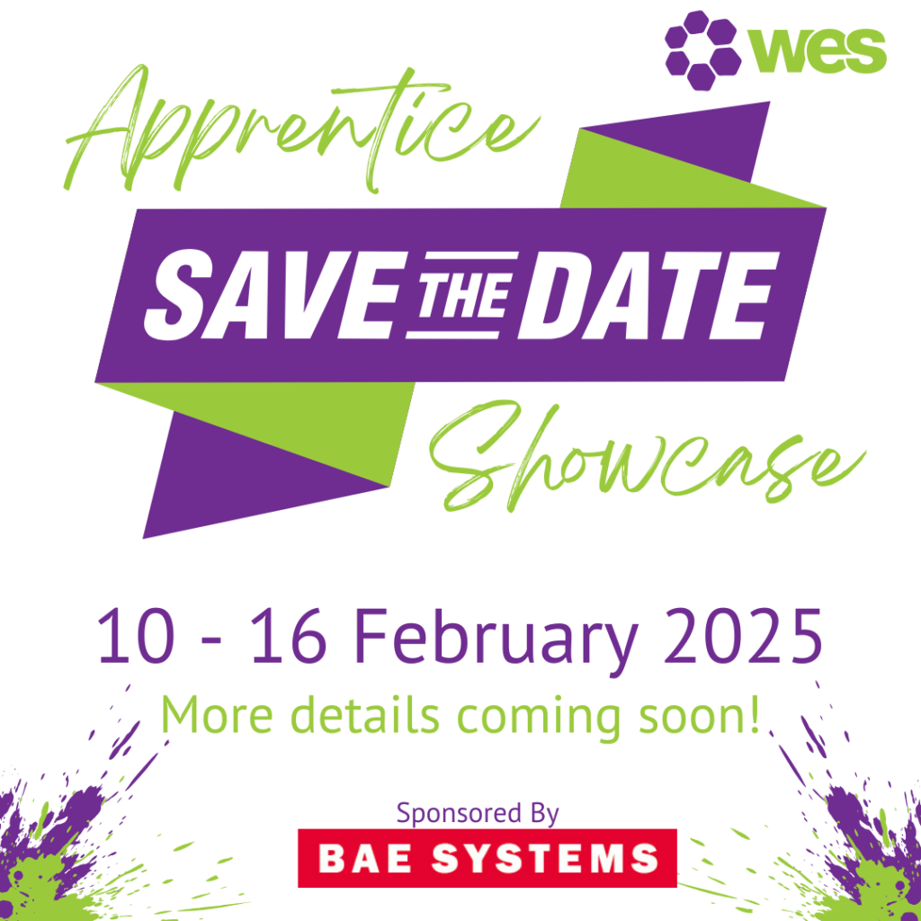 poster saying save the date 10 - 16 Feb 2025 Apprentice Showcase